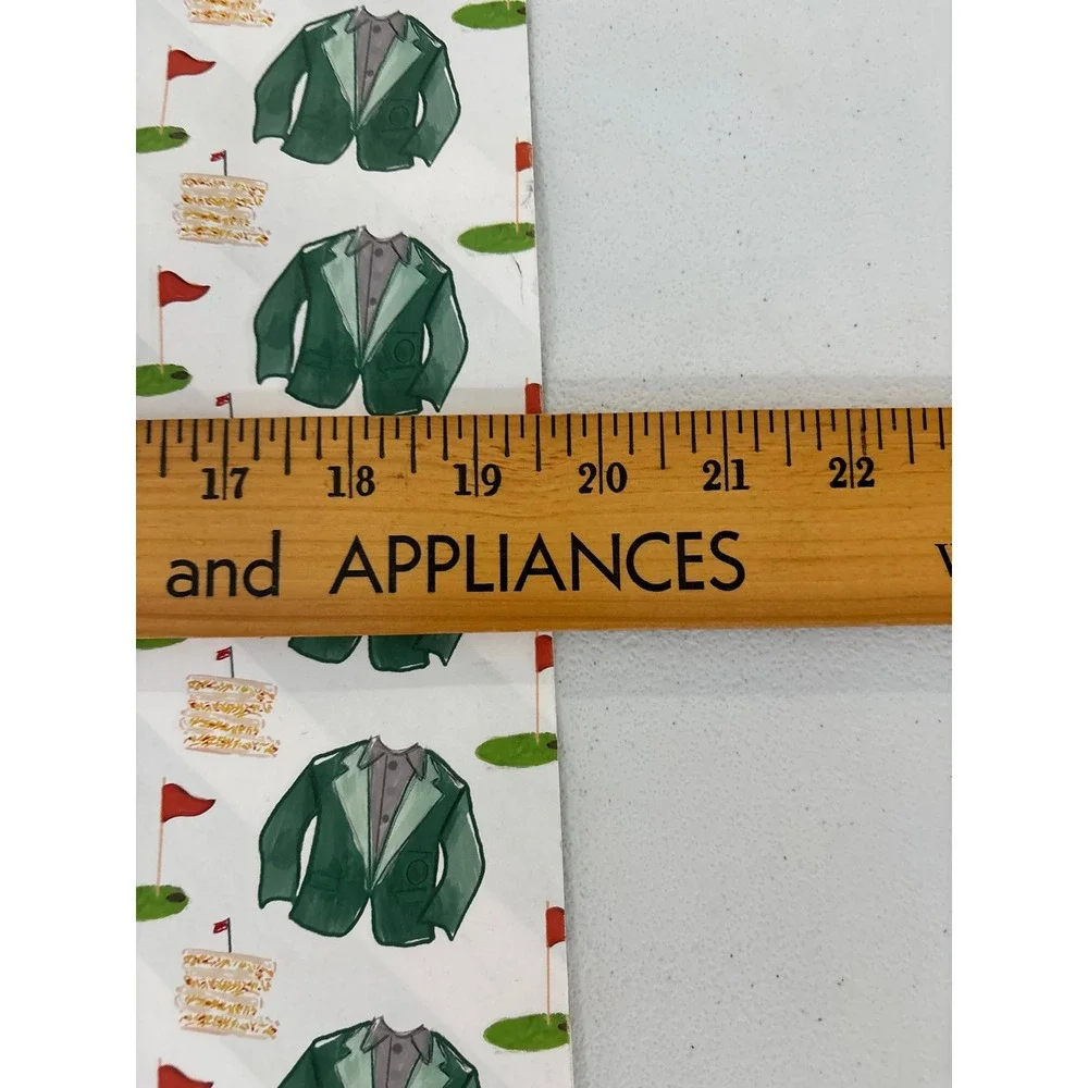 12‎ Sheets of New Golf Masters Wrapping Paper Reversible